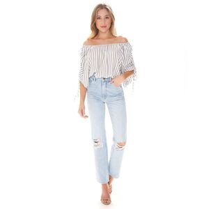 Rolla’s Original High Rise Straight Leg Distressed Horizon Worn Jeans Size 25